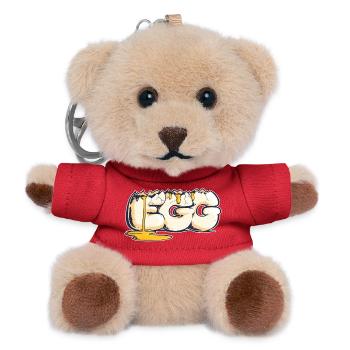 Ei, gezogenes Wort (2) - Teddy Schlüsselanhänger - Rot - Vorne
