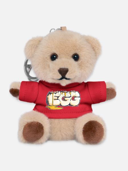 Egg, Drawn Word (2) - Teddy Keyring - red
