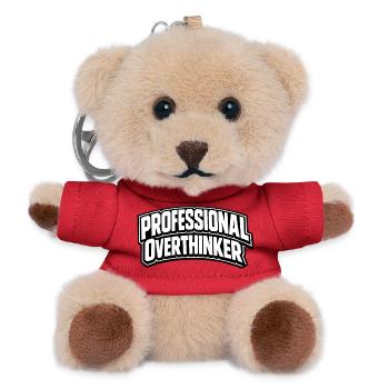 professional overthinker - Teddy Keyring - red - Front