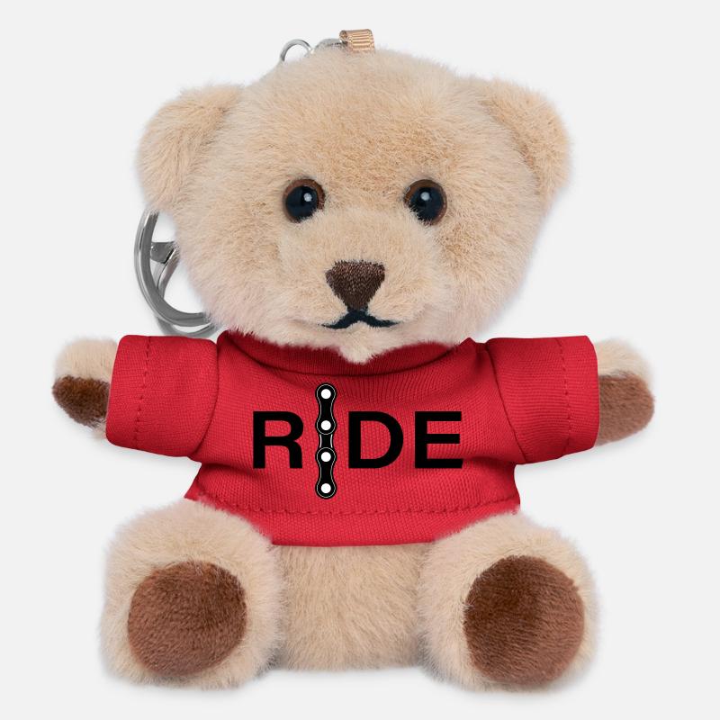 Kettenlinien Minimal-Design - Teddy Schlüsselanhänger - Rot