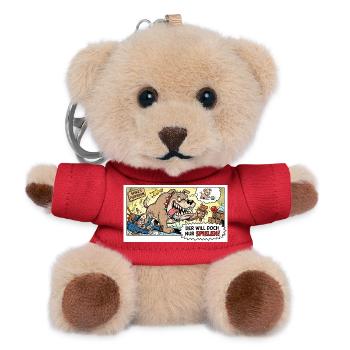 He just wants to play - Teddy Keyring - red - Front