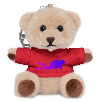 Tolles tauchen Geschenk für tauchen - Teddy Schlüsselanhänger - Rot - Vorne