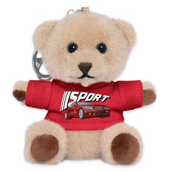 Roter Sportflitzer - Teddy Schlüsselanhänger - Rot - Vorne