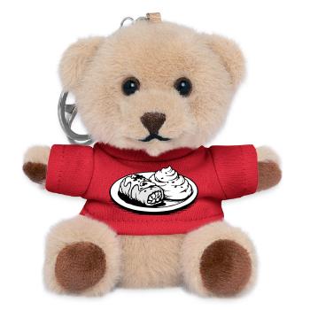 Golubzi Krautwickel mit Kartoffel Püree  - Teddy Schlüsselanhänger - Rot - Vorne
