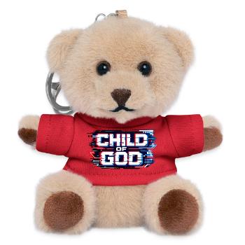 Child of God Glitch Streetwear - Teddy Keyring - red - Front