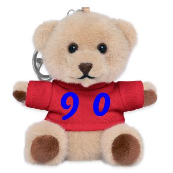 90. 90 YEARS. 90th ANNIVERSARY. 90 YEARS ANNIVERSARY. - Teddy Keyring - red - Front
