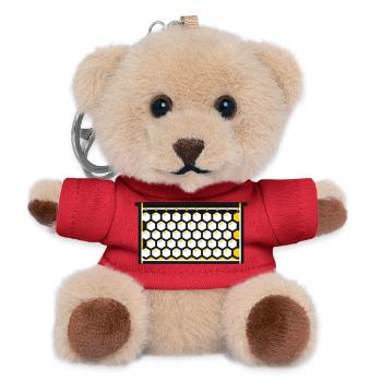  Bienenwabe Rähmchen Imkerei Honigernte Bienen - Teddy Schlüsselanhänger - Rot - Vorne