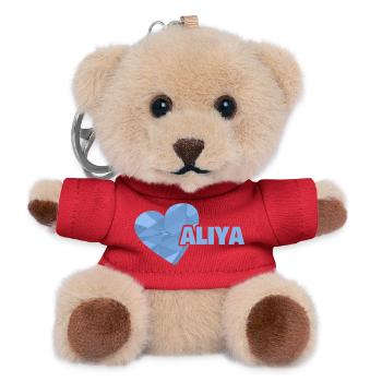 Aliya as a daughter - Teddy Keyring - red - Front