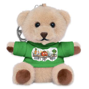 Stressed Tomato – Office Vegetables - Teddy Keyring - green - Front