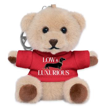 Low & Luxurious Dackel Design - Teddy Schlüsselanhänger - Rot - Vorne