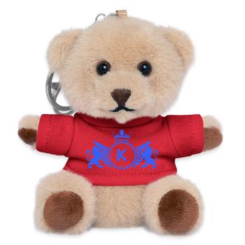 K Crown logo with lions - Teddy Keyring - red - Front