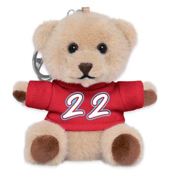 22 Zahl symbol - Teddy Schlüsselanhänger - Rot - Vorne