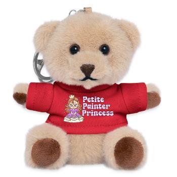 Artist Graphic Petite Painter Princess Gift Idea - Teddy Keyring - red - Front