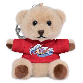 Fisch - Teddy Schlüsselanhänger - Rot - Vorne