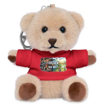 Frieden der Welt - Teddy Schlüsselanhänger - Rot - Vorne