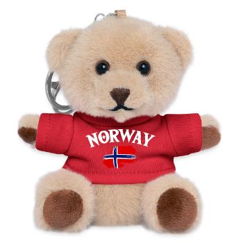 Vacances en Norvège dans les fjords de Norge Voyage en Scandinavie - Porte-clés ourson - rouge - Devant