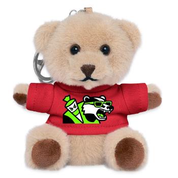 Badger Sac d’école mascotte - Porte-clés ourson - rouge - Devant