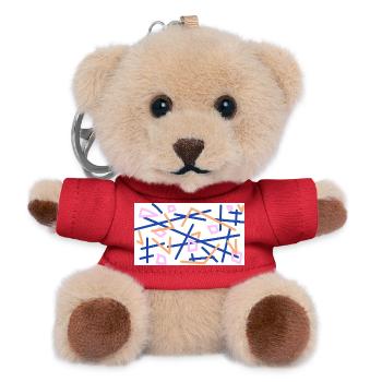 das verworrrene Leben  - Teddy Schlüsselanhänger - Rot - Vorne