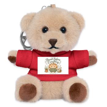 Bread mainly cuddly rolls - Teddy Keyring - red - Front