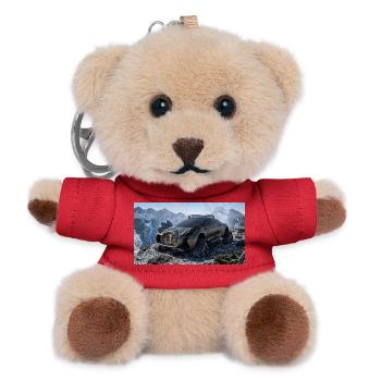 Futuristic All-Terrain Tracked Exploration Vehicle - Teddy Schlüsselanhänger - Rot - Vorne