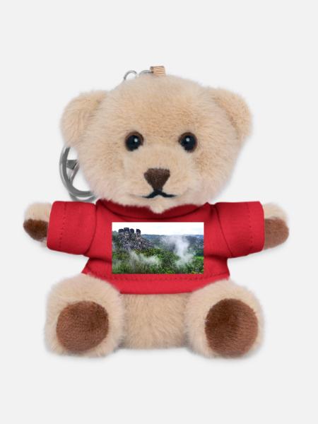 Morgendunst im Elbsandsteingebirge - Teddy Schlüsselanhänger - Rot