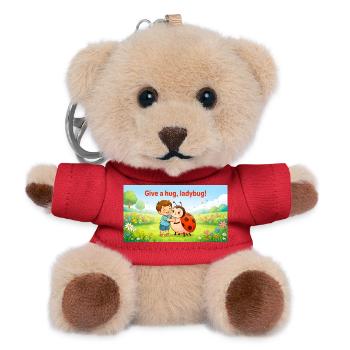 GIB EINE UMARMUNG, LADYBUG, - Teddy Schlüsselanhänger - Rot - Vorne