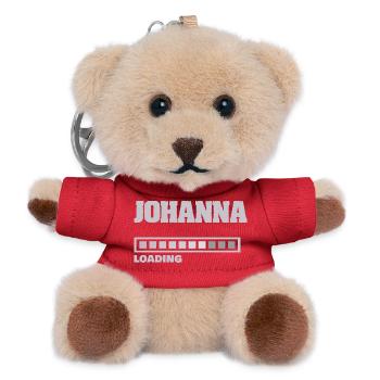 Geburt Johanna - Teddy Schlüsselanhänger - Rot - Vorne