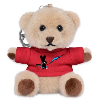 ninja bunny - Teddy Schlüsselanhänger - Rot - Vorne