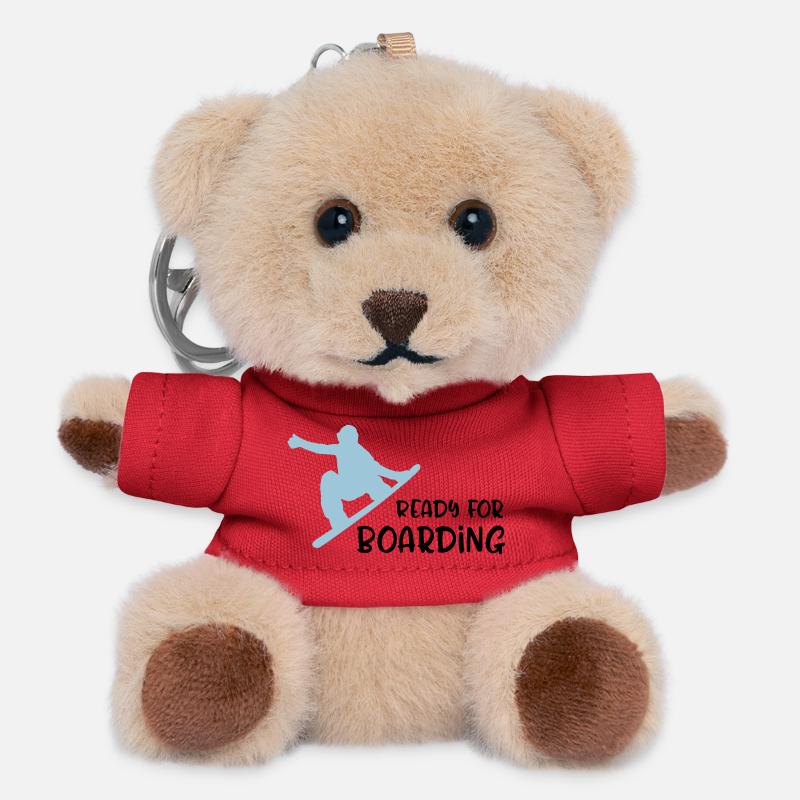 Snowboard - Teddy Schlüsselanhänger - Rot