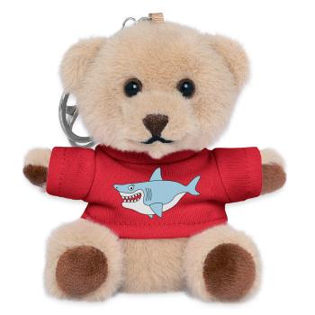 Shark smile - Teddy Keyring - red - Front