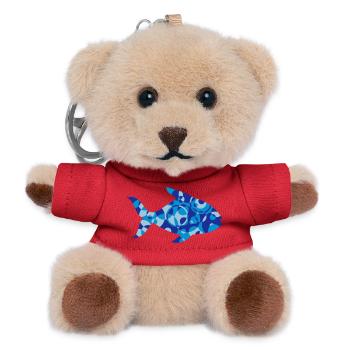 Fisch aus Formen und Muster - Teddy Schlüsselanhänger - Rot - Vorne