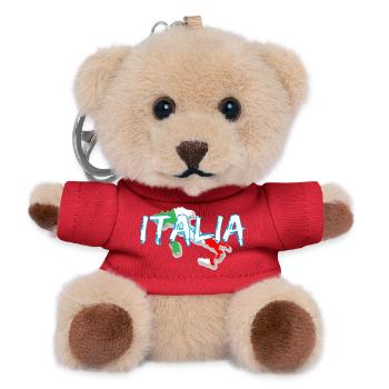 Italy Edo white boot - Teddy Keyring - red - Front