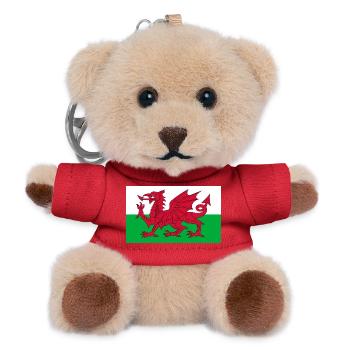 sticker flag of Wales Aufkleber Wales sticker - Teddy Keyring - red - Front
