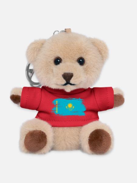 Kasachstan Flagge - Teddy Schlüsselanhänger - Rot