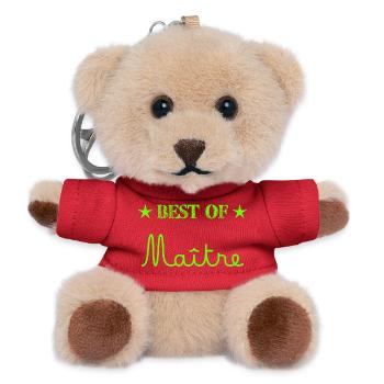 MAÎTRE. MERCI. MERCI MAÎTRE. CADEAU MAÎTRE - Porte-clés ourson - rouge - Devant