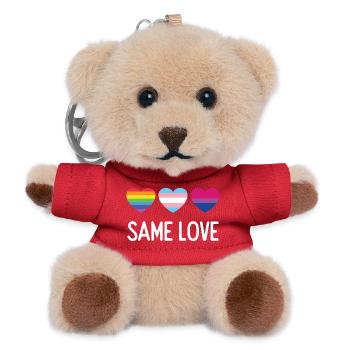 Pride Month LGBTQ - Gleiche Liebe - Teddy Schlüsselanhänger - Rot - Vorne