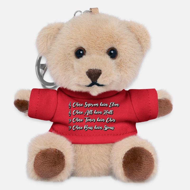 SATB Choir Saying - Teddy Keyring - red