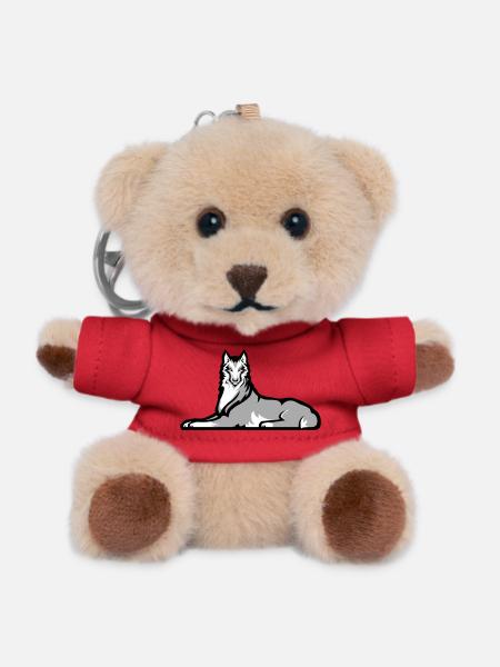 Loup solitaire tchétchène - Porte-clés ourson - rouge