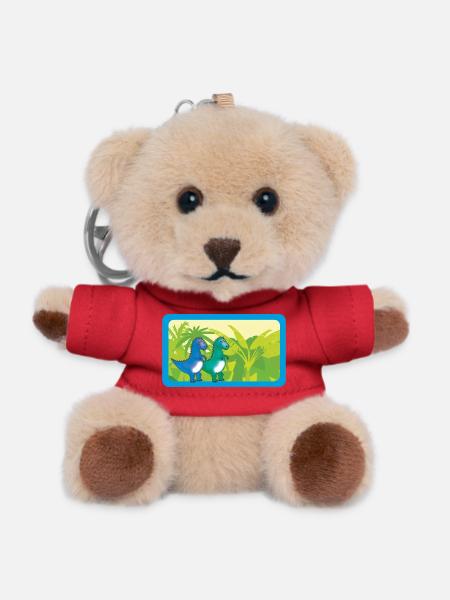 Baby Dinos T- Rex | Customisable - Teddy Keyring - red