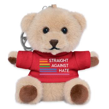 LGBT Pride Month - Direkt gegen Hass - Teddy Schlüsselanhänger - Rot - Vorne