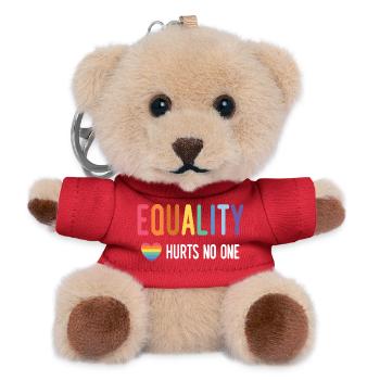 LGBT Pride Month - Equality Hurts No One - Teddy Keyring - red - Front