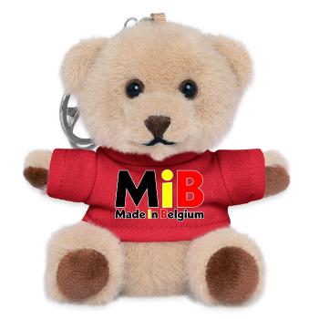 MiB — Made in Belgium version 2024 - Porte-clés ourson - rouge - Devant