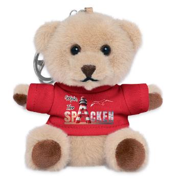 Moin Ihr SPACKEN - Teddy Schlüsselanhänger - Rot - Vorne