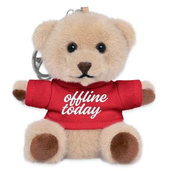 Motivational Offlining Quote Design - Teddy Keyring - red - Front