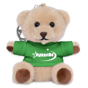 Space Style mit Stern und Komet - Teddy Schlüsselanhänger - Grün - Vorne