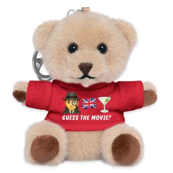 Detective theme with UK symbol - Teddy Keyring - red - Front
