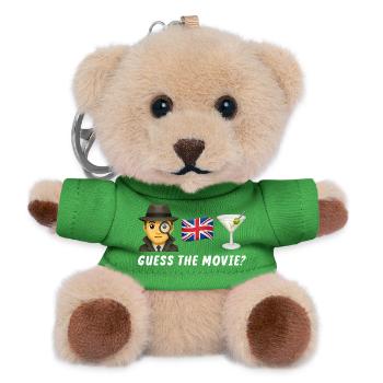 Thème policier avec symbole britannique - Porte-clés ourson - vert - Devant