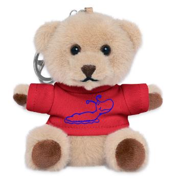 Slug snail without shell smiles - Teddy Keyring - red - Front