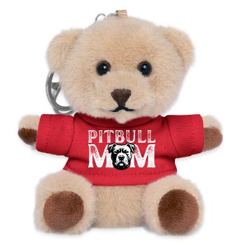 Portrait Maman Pitbull - Porte-clés ourson - rouge - Devant