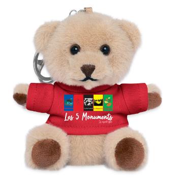 Les 5 Monuments - courses cyclistes - Porte-clés ourson - rouge - Devant